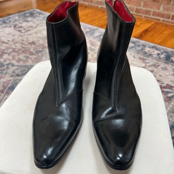 Jeffery West Men's Zip Chelsea Leather Boots, Black, Men’s 7.5/8 - Picture 2 of 6